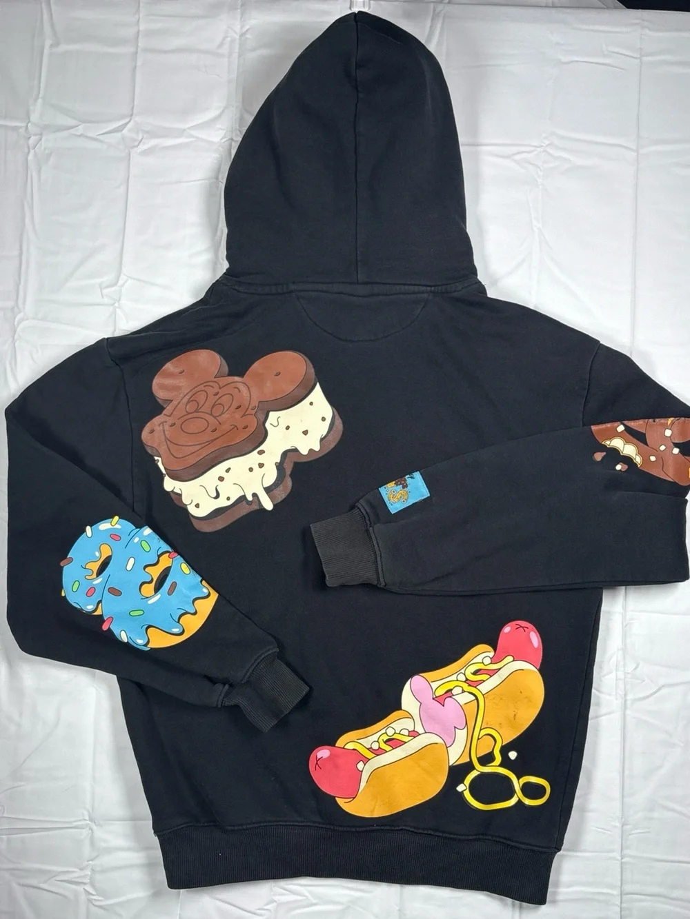 Disney Parks Disney Eats Black Crewneck Sweatshirt with Colorful Treat Graphics
